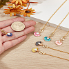 6Pcs Alloy Enamel Charms Ceiling Fan Pull Chain Extenders HJEW-LP00063-1