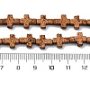 Electroplated Natural Lava Rock Beads Strands G-A256-A01-01H-4