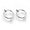 Brass Clip-on Hoop Earrings LS-KK-L169-06P-2