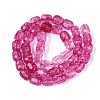 Transparent Crackle Glass Beads Strands GLAA-Q108-04A-09-2