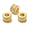 Rack Plating Brass Cubic Zirconia European Beads KK-R147-03G-1