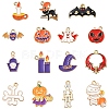 15Pcs 15 Styles Alloy Enamel Pendants ENAM-YW0004-38-1