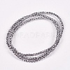 Electroplate Non-magnetic Synthetic Hematite Beads Strands X-G-J169B-2mm-02-2