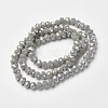 Electroplate Opaque Glass Beads Strands EGLA-A034-P4mm-T10-2