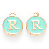 Golden Plated Alloy Enamel Charms LS-ENAM-S118-05R-1