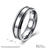 Valentine's Day Gifts Titanium Steel Couple Rings For Men RJEW-BB16471-10-3