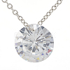 Cubic Zirconia Pointed Back Pendants X-ZIRC-N037-4mm-01-3