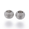Non-Tarnish 304 Stainless Steel Textured Spacer Beads X-STAS-P108-04P-1