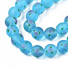 Handmade Frosted Lampwork Beads Strands LAMP-N021-39B-3