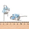 Natural Aquamarine Chips Drop Earrings EJEW-TA00817-03-5