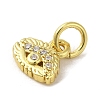 Brass Micro Pave Cubic Zirconia Charms KK-M283-15C-01-2