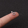 316L Surgical Stainless Steel Micro Pave Clear Cubic Zirconia Ring Cartilage Earrings WG9CD6D-35-1