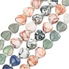 Gradient Color Natural Quartz & Fluorite & Tree Agate & Blue Aventurine & Red Netstone Beads Strands G-B185-A04-3