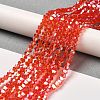 Transparent Electroplate Glass Beads Strands EGLA-A039-T2mm-B14-4
