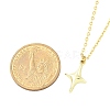 2Pcs 2 Colors Star Alloy Pendant Necklaces NJEW-JN05214-6