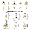 Ocean Theme Brass Pendants KK-SC0001-54G-2