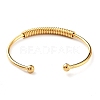 Ion Plating(IP) 304 Stainless Steel Cuff Bangles for Women BJEW-M310-02G-3