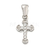304 Stainless Steel Cubic Zirconia Pendants STAS-C102-04G-P-1
