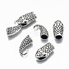Tibetan Style Alloy Hook and Snake Head Clasps TIBE-N011-040AS-RS-1