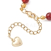 Natural Carnelian Beaded Bracelets BJEW-JB12752-02-4