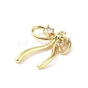 Rack Plating Brass Micro Pave Cubic Zirconia Pendants KK-P247-02G-2