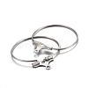 Tarnish Resistant 304 Stainless Steel Pendants STAS-F191-09P-A-2