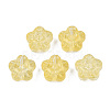 Transparent Spray Painted Glass Beads GLAA-N035-029-C06-1