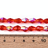 Transparent Electroplate Glass Beads Strands LS-EGLA-N023-6x8mm-A04-4
