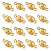 Round Brass Magnetic Clasps with Loops KK-D331-G-NF-2