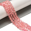 Cherry Quartz Glass Beads Strands G-K382-A05-01-2