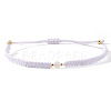 Natural Quartz Crystal Round Link Bracelets KB3682-2-1