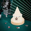 Beebeecraft 6Pcs 6 Style Christmas Themed Brass Micro Pave Cubic Zirconia Pendants ZIRC-BBC0001-41-4