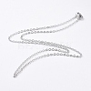 Tarnish Resistant 304 Stainless Steel Women Chain Necklaces LS-NJEW-C079-01-1