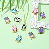 10Pcs 5 Colors Printed Alloy Pendants FIND-YW0004-46A-5