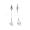 925 Sterling Silver Studs Earring EJEW-H002-06P-1