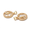 Rack Plating Brass Shell Pendants KK-D087-25G-09-3