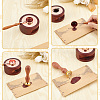 Brass Wax Seal Stamps with Wood Handle AJEW-WH0412-0325-3