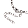 304 Stainless Steel Rope Chain Bracelet for Men Women BJEW-E031-12P-02-3
