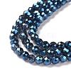 Electroplate Transparent Glass Beads Strands X1-GLAA-H021-01B-FR05-5