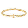 Brass & 304 Stainless Steel Beads Stretch Bracelets Set EI7625-3-1