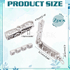 2pcs 925 Sterling Silver Rhinestone Clasps FIND-PH0020-99-2