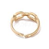 Brass Micro Pave Cubic Zirconia Open Cuff Rings RJEW-R146-07A-KCG-2