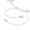 Glass Seed Bead and Resin Braided Bead Bracelets for Women BJEW-MZ00237-8