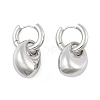 Teardrop Brass Hoop Earrings for Women EJEW-U055-18P-2