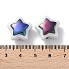 UV Plating Rainbow Iridescent Acrylic Beads OACR-H112-19A-3