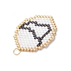Glass Seed Beaded Twelve Constellations Pendants PALLOY-MZ00891-05-4