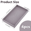 Rectangle Velvet Jewelry Display Trays for Rings ODIS-WH0113-14B-2