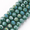 Electroplate Glass Beads Strands EGLA-A034-P8mm-B20-1