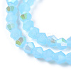 Imitation Jade Electroplate Glass Beads Strands EGLA-A039-J2mm-L03-2