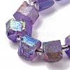 Electroplated Natural Quartz Beads Strands G-G767-02-22-3